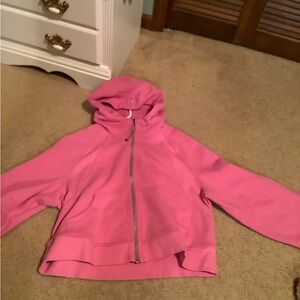 Lululemon Vibrant Pink Hooded Sweatshirt with Zipper